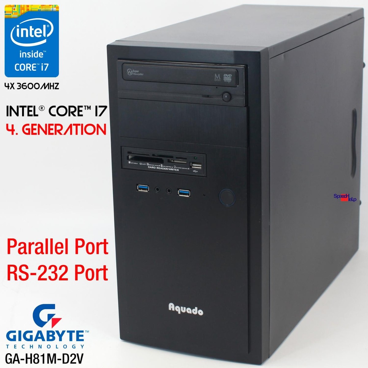 マザーボード GIGABYTE GA-H81M CPU i7 4790 RAM 8GBx2 PC Computer Gigabyte GA-H81M-D2V Intel Core I7-4790 SSD Parallel