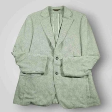 Paul Stuart Blazer Sport Coat Mens 42R Angora Dapper Deconstructed Houndstooth