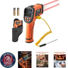 Versatile Infrared Thermometer - Dual Laser  K-Type for Industry and Cooking