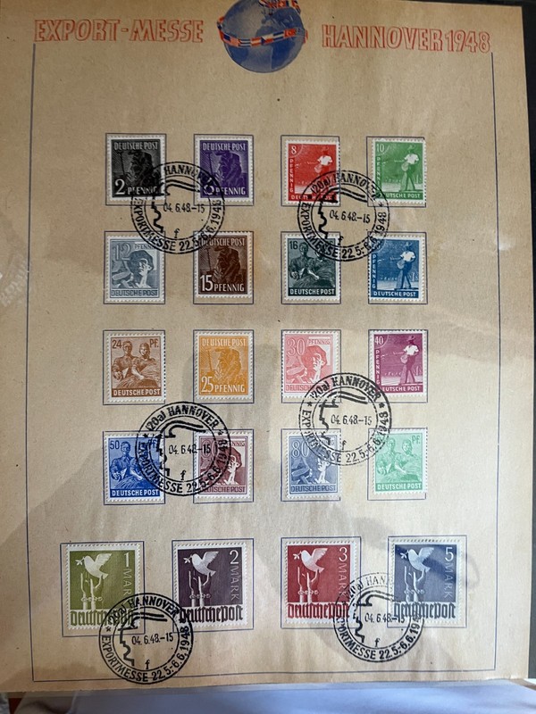 Germany 1948 commemorative sheet Hannover Messe Mi943-62
