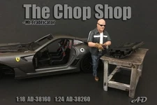 THE CHOP SHOP MR. FABRICATOR FIGURE AMERICAN DIORAMA 38160 1/18 DIECAST CAR