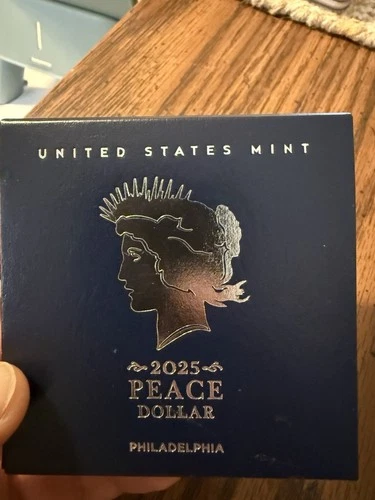2025 Philadelphia Peace Dollar First Day Purchase with Box and COA Uncirculated