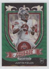 2021 Panini Prizm Draft Picks Crusade Green Wave Prizm Justin Fields #163 0x5w