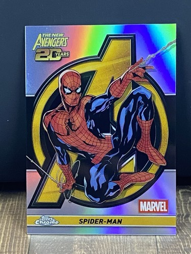 2025 Topps Chrome Marvel Spider-Man 20 Years Avengers Refractor