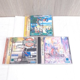 Sega Saturn Console bundle with 6 games JapanWhite System tested NTSC-J