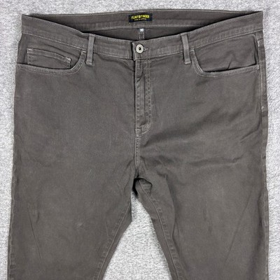 Flint and Tinder Pants Mens 38x29 Brown Straight Fit Chino Stretch Cotton USA