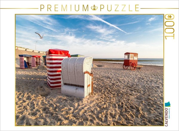 Calvendo Puzzle Borkum - Badewagen | 1000 Teile Lege-GrößE 64X48Cm Foto-Puzzle F-image