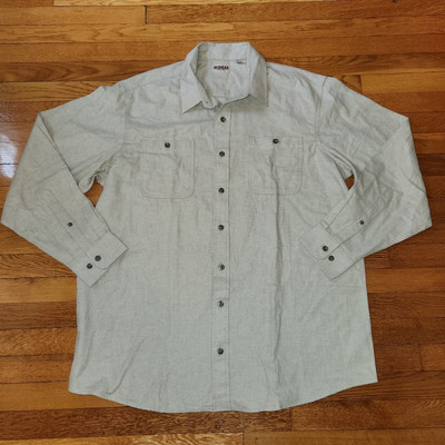 Red Head Button Shirt Mens 2XLT  Sand Cotton Casual CHAMBRAY Soft Hunting Warm