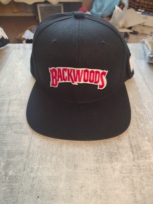 Backwoods Hat - Black Snap Back With Surgeon General Warning