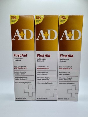 Lot of 3 A+D First Aid Multipurpose Ointment | Skin Protectant | Exp 01/2027+