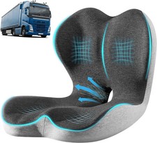 Ultimate L-Shaped Truck Driver Seat Cushion - Ergonomic Memory Foam Back  Tailb