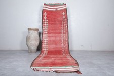 Vintage Moroccan Runner Rug 3.5 x 12.4 Feet | Handwoven Bohemian Style
