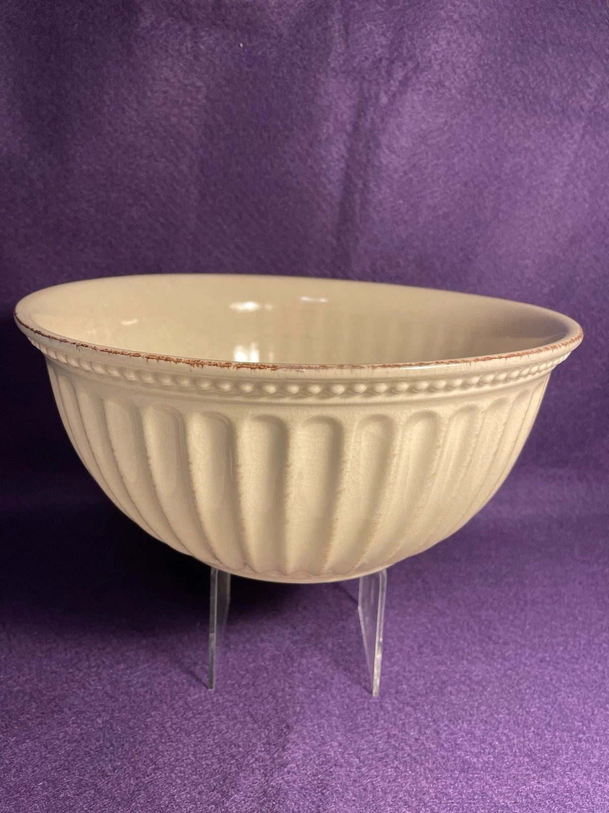 Vtg Homestead by at Home 10" Mixing Bowl Pottery