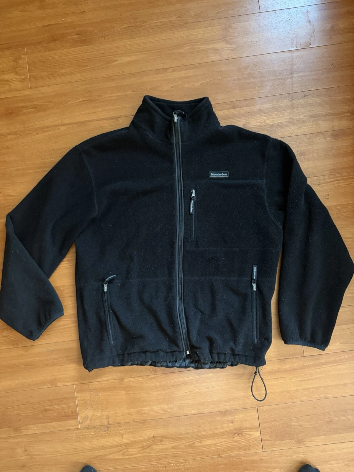 Official Mercedes-Benz Fleece Jacket Black Full Zip Men’s Sz Medium image 1