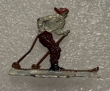 Vintage Heinrichsen German Flat Lead "Female Downhill Skier  