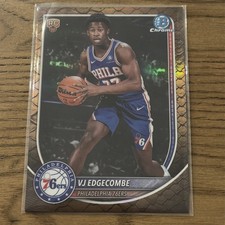Bowman Chrome 25-26 VJ Edgecombe Rookie Refractor Reptilian BCV-3 76ers