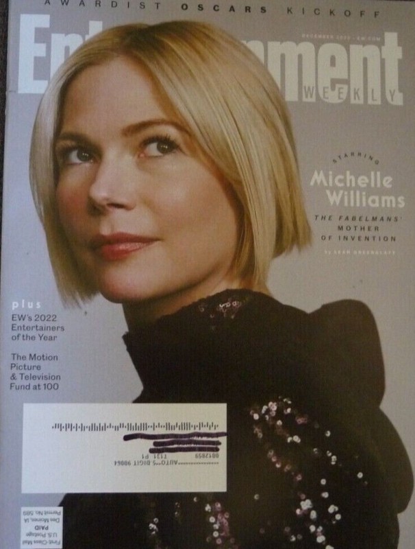 Entertainment Weekly Michelle Williams December 2022 New
