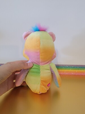 Care Bears Bean Plush Glitter Belly - Togetherness Bear Rainbow