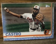 2019 Topps Update Father's Blue 8/50 and Mothers Pink 1/50 Miguel Castro #US163
