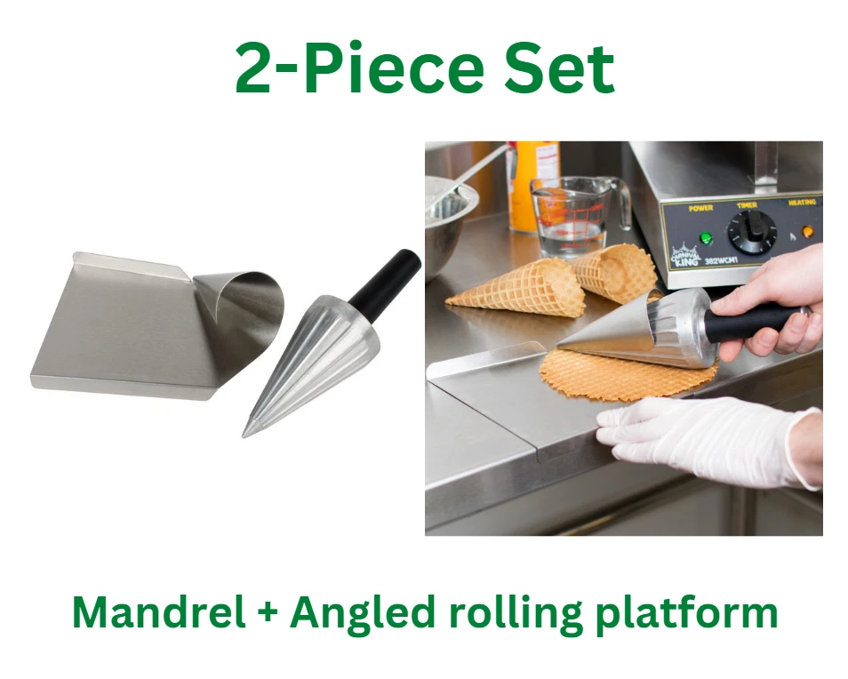 Waffle Cone Maker Ice Cream Roller Mold Big Rolling Forming Tool 10" 2-Piece Set
Opens in a new wind