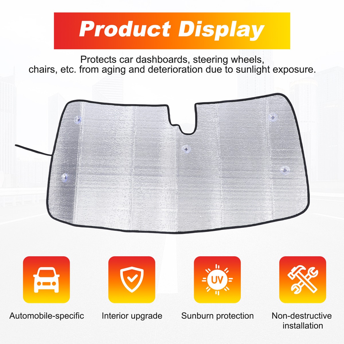 Front Windshield Sunshade Kit For Mitsubishi LC200 Triton 2019-23