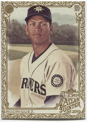 2019 Allen & Ginter ALEX RODRIGUEZ SP GOLD BORDER Hot Box #393 - SEATTLE MARINER
