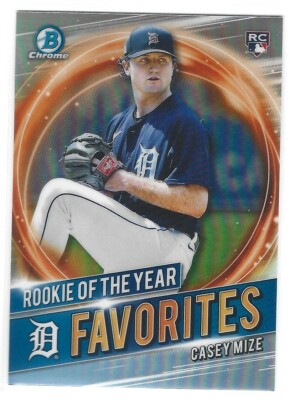 CASEY MIZE 2021 BOWMAN CHROME ROY FAVORITES REFRACTOR ROOKIE TIGERS O1