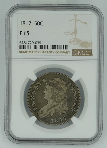 1817 NGC F15 Capped Bust Half Dollar