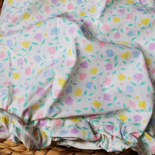 Vintage Health-Tex 2 Piece Picnic Flowers Hearts Buttons Romper Cross Back 9M - Picture 6 of 9