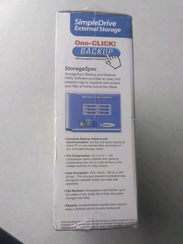 SimpleTech Model: STI-USB235/250 External Storage. 250GB. Brand New - Picture 4 of 4