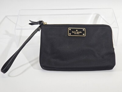 MW Kate Spade Wilson Road Leoni Black Nylon Zip Top Small