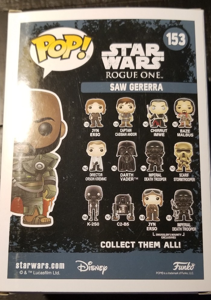 FunkoPop！153 SAW GERERRA ソウ・ゲレラ 限定 Pop!® Star Wars