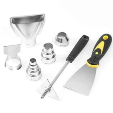 Heat Gun Nozzles Kit SEEKONE Hot Air Gun Attachments 7 Pieces Stainless Steel...