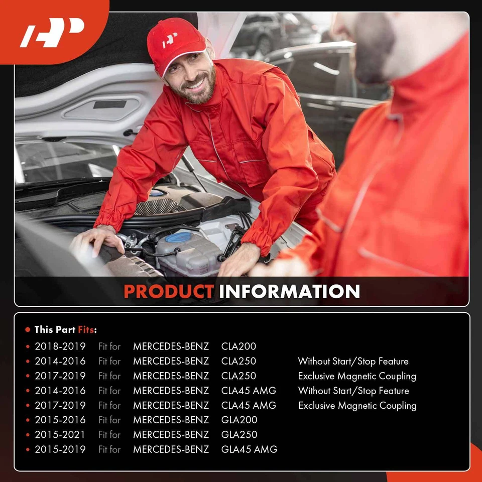 AC Compressor for Mercedes-Benz W156 GLA250 2015-2020 W177 CLA250 2014-2019 2.0L - Image 2 of 4