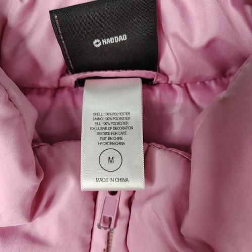 Harley Davidson Jacket Kids Girls Medium Pink Puffer Winter Coat Full Zip - Picture 13 of 15