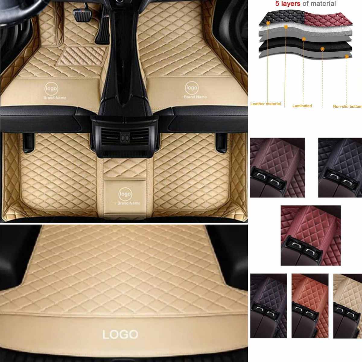 For Mercedes Benz Car Floor Mats Luxury Custom Carpets Waterproof