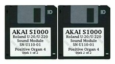 Akai S1000 Disks Roland U-20/U-220 Sound Module SN-U110-01 Positive Organ 4