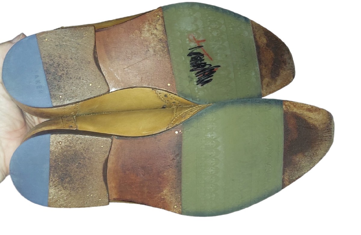 Ted Baker Hann Tan Brown Wingtip Brouge Leather Dress Shoes 