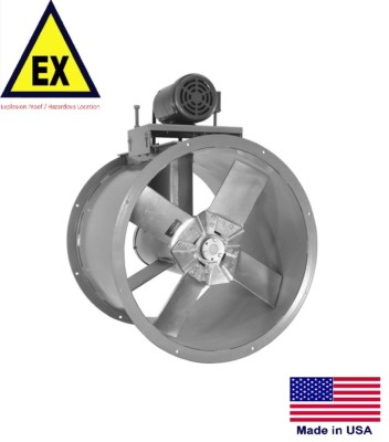 TUBE AXIAL DUCT FAN - Explosion Proof - 24'' - 230/460V - 2 Hp - 9946 CFM