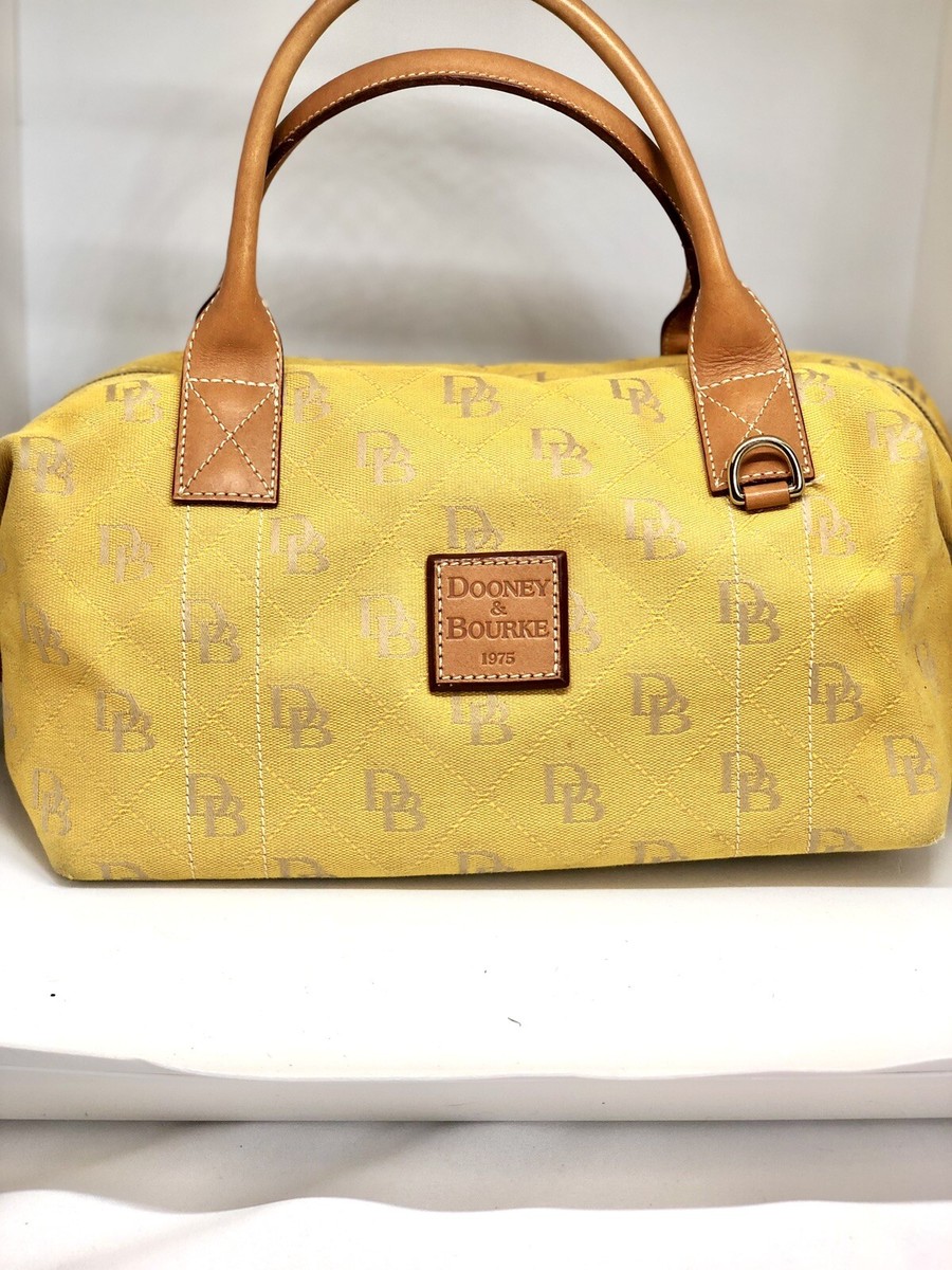 s1912 ドゥーニー&バーク イエロー 黄色 レザー リュック DOONEY AND BOURKE💥VINTAGE💥Yellow Signature DB Canvas Bag | eBay