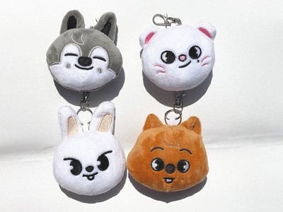 8PC Skzoo Stray Plush Doll Keychin Face Keychain Pouch Pendant