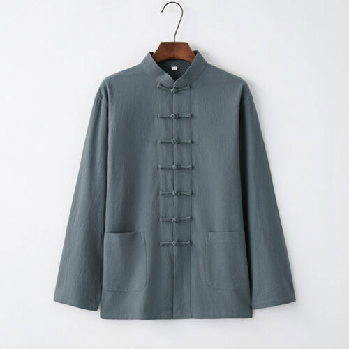 Men Chinese Traditional Kung Fu Tai Chi Coat Tang Suit Uniform Jacket Clothing C - Picture 9 of 60