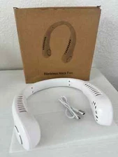 5-Speed Portable Hanging Neck Fan USB Rechargeable Bladeless W/ Cold Plate USA