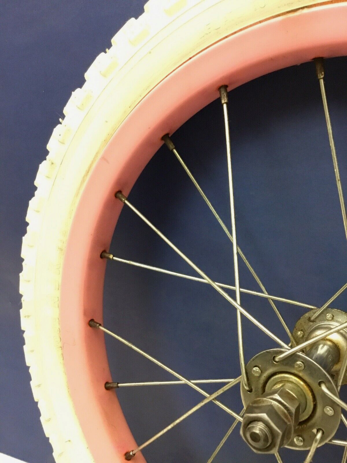 16" Front Bicycle Pink Wheel with 1.95" White Tire Mini-BMX Kids Bike #F16V