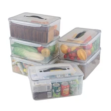 Kekow 16 Qt Plastic Food Storage Containers with Lids Meal Prep Airtight Kitchen