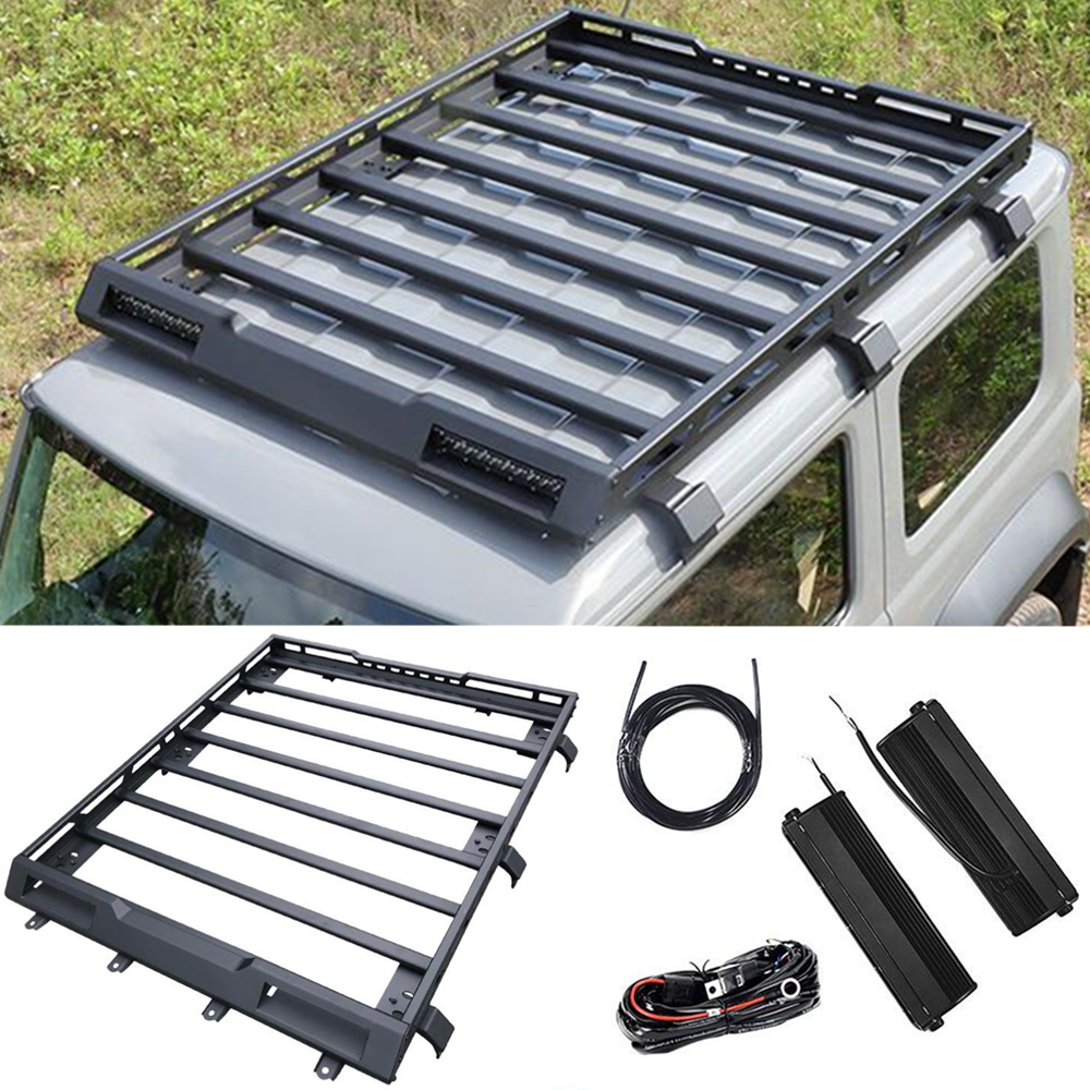 Alloy Roof Roof Rack Rails Carrier Box for Suzuki Jimny JB74 19