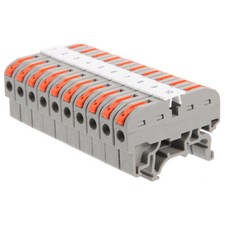 10 Sets Din Rail Terminal Block Connector Electrical Screw Terminal Block