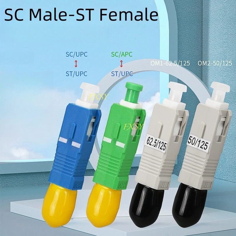 SC To ST Hybrid Adapter Male Female UPC APC SM MM Fiber Optic Optic Converter - Image 3 of 4