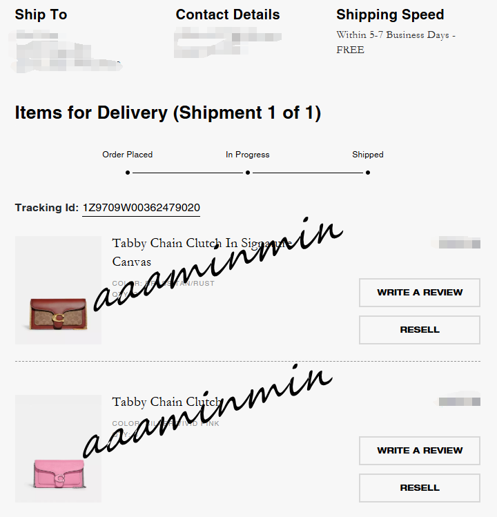 Coach Tabby Chain Clutch CE774 Rust Signature Canvas Leather