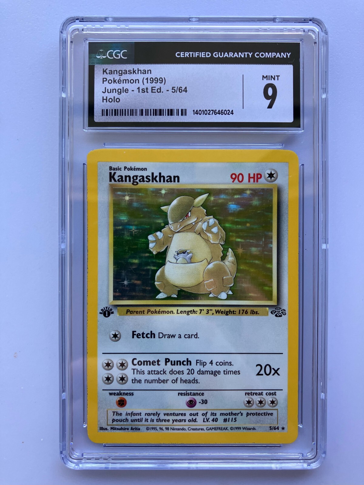 Kangaskhan 5/64 Jungle 1ST Edition Holo CGC 9 Pokemon
